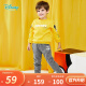 迪士尼宝宝童装男童套装潮酷米奇宝宝卫衣套装保暖舒适 黄色 6岁/身高130cm