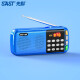 先科（SAST） V30收音机老年人V60便携式迷你播放器充电N28插卡广播随身听音乐听歌半导体戏曲唱戏机 N28天空蓝【标准版】