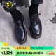 马丁（DR.MARTENS）1461 Quad 经典松糕光面皮黑色厚底3孔马丁单鞋 黑色 36