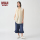 无印良品（MUJI）IDEE 女式 平纹 无袖罩衫 上衣女款夏季 棉麻 背心GAD11C4S 米白色 M (155/80A)