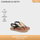 CHARLES&KEITH24夏新品平底夹趾休闲罗马沙滩凉鞋女CK1-70580228 Black黑色 37