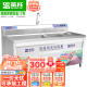 圣托（Shentop）全自动气泡洗菜机商用 大容量果蔬臭氧洗涤机 蔬菜水果双缸涡流清洗机 STAQ-CS20