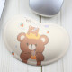YUNLIYOU 创意心形透明鼠标垫护腕创意可爱硅胶卡通办公游戏手托水晶手碗垫鼠标护腕垫 布面奶茶小熊