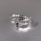 欧颜（OYshipin） S925银轻奢灵蛇戒指女小众设计高级感情侣对戒时尚个性食指戒男 灵蛇戒指