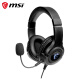 微星（MSI）DH40 RGB 电竞耳机 头戴式游戏耳机 电竞耳麦 虚拟7.1 可拆麦克风 人体工学 带线控 黑色