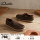 Clarks其乐男鞋霍德森系列春季时尚舒适一脚蹬休闲皮鞋男婚鞋 棕色 261721587 41