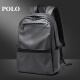 POLO 男士双肩包多功能大容量出差旅行背包休闲时尚背包学院风学生书包高中093-P081 灰色