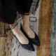 朴尼斯 Pounise 单鞋女韩版百搭气质浅口大码船鞋平底柔软小码女鞋子 PQM-07 黑色 39/245(1.5)