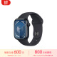 Apple/苹果 Watch Series 9 智能手表GPS款41毫米午夜色铝金属表壳 午夜色运动型表带M/L MR8X3CH/A