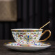 LICHEN 景德镇陶瓷咖啡杯碟子珐琅彩杯子 粉彩白底款一杯一碟 1个 200ml