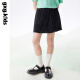 gxg.kids[新中式]GXG童装儿童牛仔短裤夏新款全棉女童裙裤透气潮 黑色 130cm