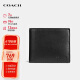 蔻驰（COACH）【品牌直供】男士短款钱包黑色皮质F74991BLK
