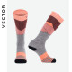 VECTOR滑雪袜冬季防滑保暖加厚登山单板双板中长筒毛巾袜运动袜 浅粉色 29-35