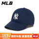 MLB官方棒球帽子男 新款休闲鸭舌帽 NY情侣遮阳运动帽32CP66111 藏青白字NY/32CP6611150NYS F-帽围可调节（51-65）