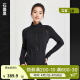 迪卡侬（DECATHLON）健身外套女显瘦外套前拉链上衣保暖运动夹克女8800195W 经典黑 M