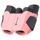 雷龙索奇10X22粉色儿童迷你小型便携高清高倍反保罗双筒望远镜