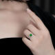 冰种绿翡翠蛋面戒指小众设计时尚轻奢送女友礼物翡翠戒指活口