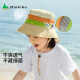 SHUKIKU儿童防晒帽防紫外线可调节太阳帽遮阳帽透气渔夫帽 卡其小象 M码