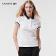 LACOSTE法国鳄鱼女装24夏季新款拼色休闲短袖T恤POLO衫|PF7205 EV0/白色 38 /165