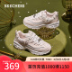 斯凯奇（Skechers）女鞋休闲鞋拼接钻石熊猫鞋老爹鞋周年纪念款12241 粉红色/白色/PKW 37