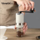 蒙第诺手磨咖啡机咖啡豆研磨机磨豆机咖啡 外刻度6档磨豆机：象牙白