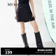 MO&Co.【会员专享福利】夏工装口袋开叉A字半身裙短裙MBB2SKT027设计感 黑色 M/165