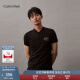 Calvin Klein Jeans夏季男士时尚棒球领ck刺绣微弹透气修身短袖POLO衫J320628 BEH-黑色 L  （建议140-160斤）