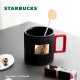 星巴克（Starbucks）杯子马克杯经典黑金款铭牌竖条纹陶瓷咖啡杯310ml男女送礼