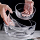 维特玛诺日式透明钢化玻璃碗套装水果蔬菜沙拉碗耐热大汤碗家用可微波 6+7+9英寸【3件套】