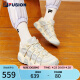 斐乐（FILA）FUSION斐乐潮牌篮球鞋女鞋新休闲鞋子运动鞋BARRICADE 香草冰/冰灰-VI 38