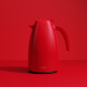 雷德夫（LEIDFOR）玻璃内胆白色保温水壶家用高档暖热水瓶温度显示焖茶壶保温壶 简约中国红 1500ml
