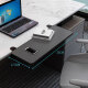 梵俪琳桌面延长板加长延伸板免打孔加宽接板支撑板托架键盘手托电脑桌子 折叠支架+25*17.5CM黑色