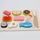 木制切切乐过家家玩具磁性切水果蛋糕蔬菜宝宝儿童玩具男孩女孩玩具儿童节礼物套装 日本料理切切看拼板