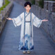 安妮优儿男童汉服中国风少爷公子秋装儿童古装帅气学生国学服 灰色 140