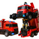 雅得变形消防遥控车挖机汽车金刚机器人仿真喷水电动男孩儿童六一玩具