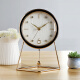 汉时（Hense）创意台钟时尚现代艺术时钟摆件客厅桌面座钟坐式台式石英钟HD56白