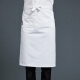诚墨（CHENGMO）厨师半身围裙男士围腰短款后厨房工作服围裙餐饮专用工作围裙定制 半身围裙【纯白色】