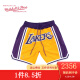MITCHELL & NESS复古球裤运动裤 JUST DON联名款 NBA湖人队 MN男篮球短裤 黄色 XXL