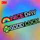 3M卡通反光贴钻石级划痕遮盖贴-像素四叶草goodluck