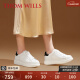 THOM WILLS【女鞋】小白鞋女黑尾手工真皮内增高厚底休闲白色板鞋 白色WG131 5.5 /37码