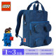 LEGO乐高书包休闲双肩包小学生1-3年级背包软多口袋男女成人蓝 20205 