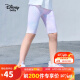 迪士尼（Disney）童装儿童女童五分打底鲨鱼裤满印外穿裤子23夏DB321ZE05紫130