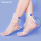 JAJALIN 一次性脚套足膜脚膜手膜塑料透明护理足疗袋泡脚试鞋长筒足套防水鞋套防雨鞋套100只