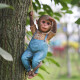 蔚然花屋花园摆件 庭院装饰树上小挂件户外创意仿真动物树脂小猴子摆件 新款卡通猴子