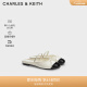 CHARLES&KEITH24夏新品平底蝴蝶结拼色包头半拖鞋女CK1-71720069 Cream奶白色 37