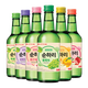 初饮初乐韩国进口水果果味烧酒360ml*6瓶初饮初乐清酒 6口味各1瓶（无草莓）
