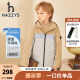 哈吉斯（HAZZYS）品牌童装儿童秋新款摇粒绒厚风衣保暖防风摇粒绒男童厚风衣 暖卡其 165