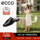 爱步（ECCO）穆勒鞋女 2024年夏季新款优雅方头流苏包头半拖凉鞋 安妮208533 黑色20853301001（羊皮） 37