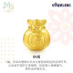 周生生黄金转运珠 福袋足金珠子男女情侣手串 不含红绳手链89197C定价