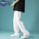 NASA GISS白色西·裤男直筒宽松百搭日系垂感西装裤子薄款阔腿拖地休闲裤的 白色 (西裤面料) 2XL建议135-160斤宽松效果